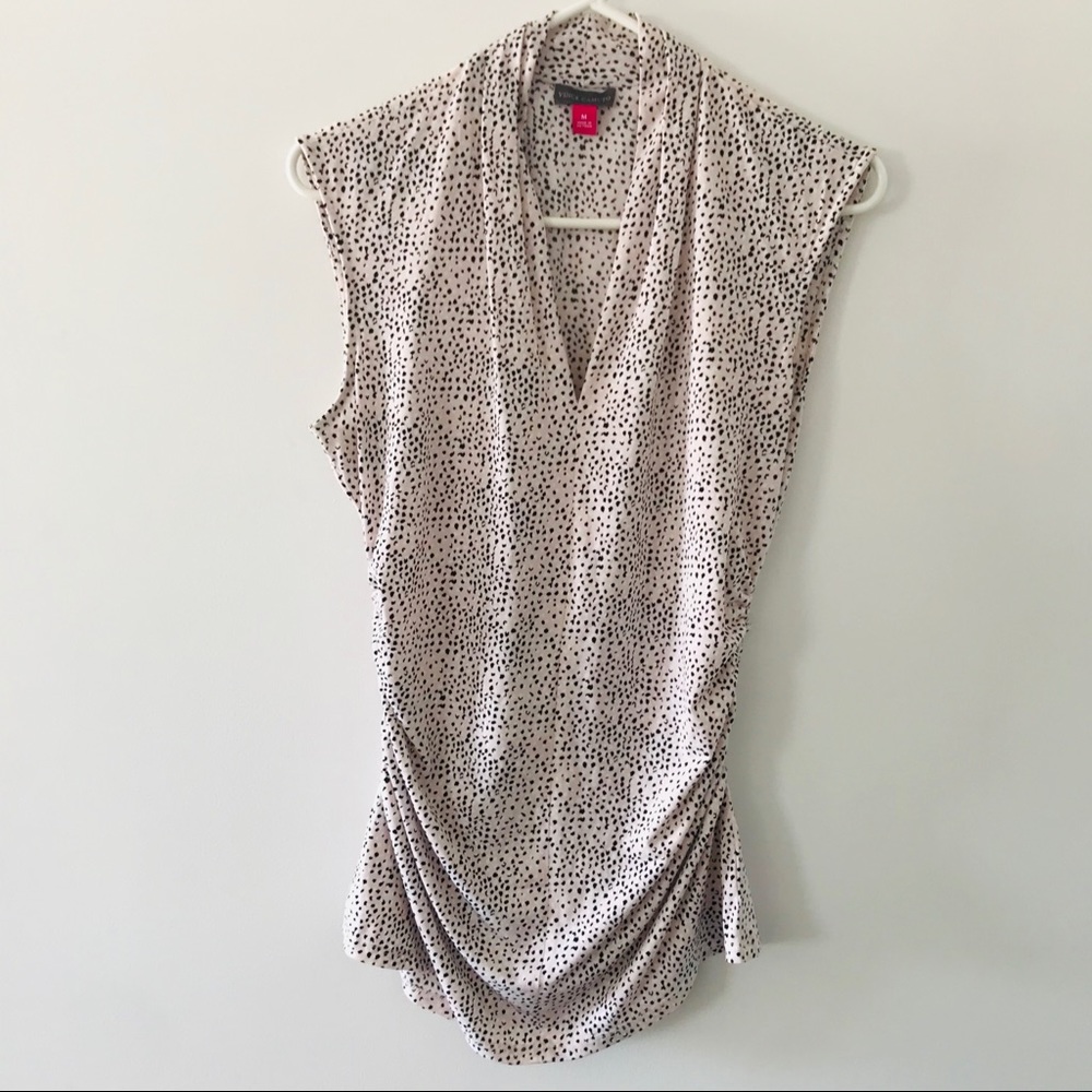 Vince Camuto Sleeveless Ruched Top